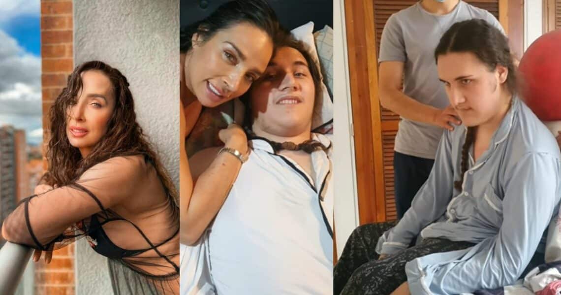 Luly Bossa se monstró contenta por el avance de salud con las terapias de su hijo Ángelo